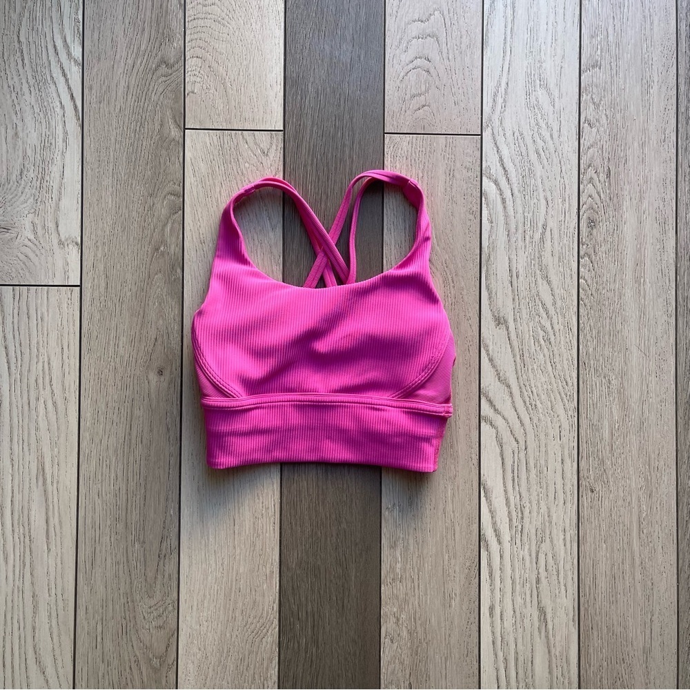 Lululemon Hot Pink Ribbed Sports Bra